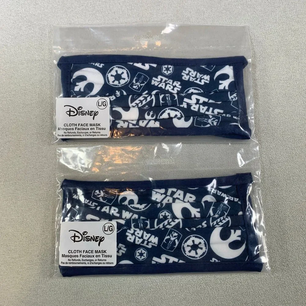 Disney Star Wars youth kids face mask new nwt lot of 2